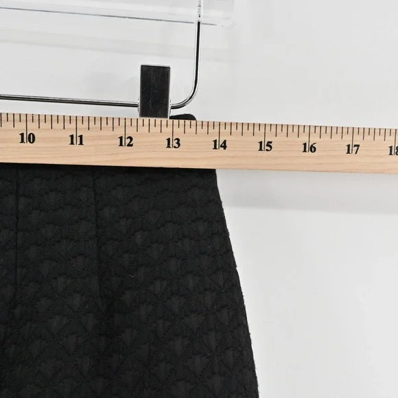 Linda Allard Ellen Tracy Pencil Skirt Size 8 Petite Textured Black Straight Work - Picture 4 of 10